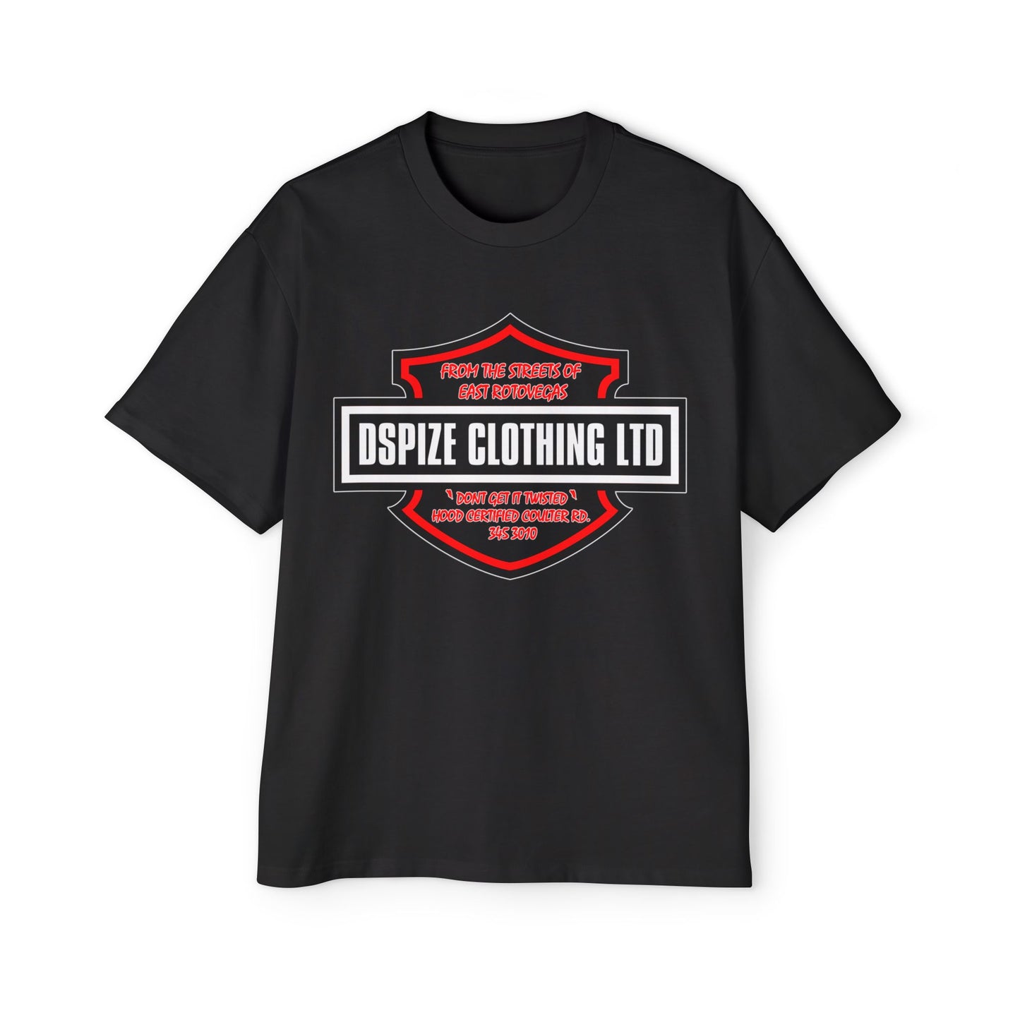 DCL Hood Biker Style Black Tee