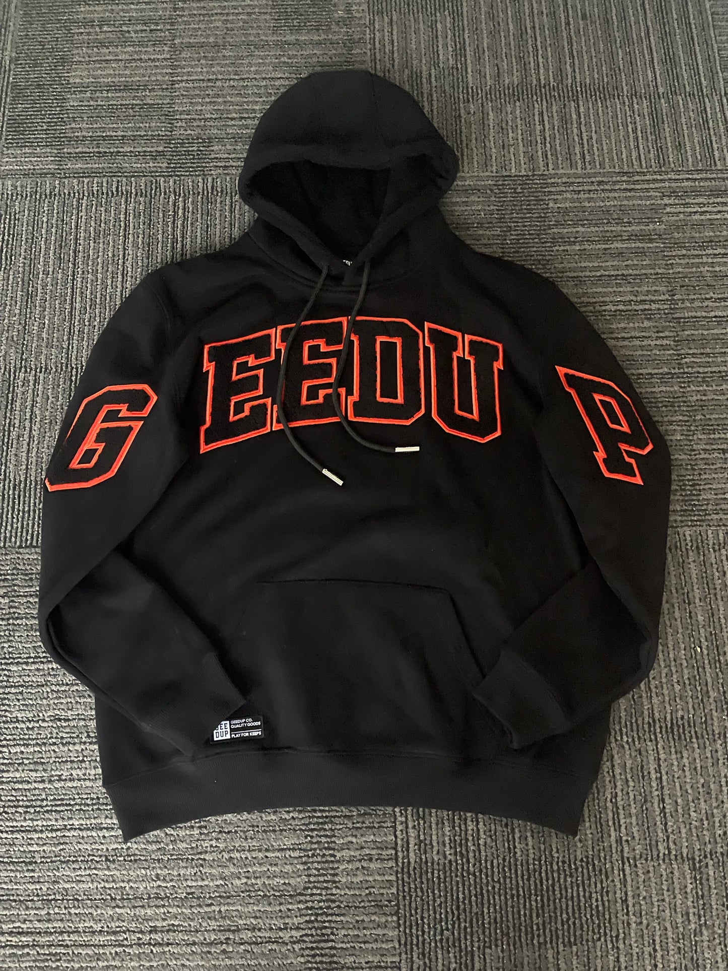 Geedup Team Logo Hoodie 'Black / Black Orange' (2025)