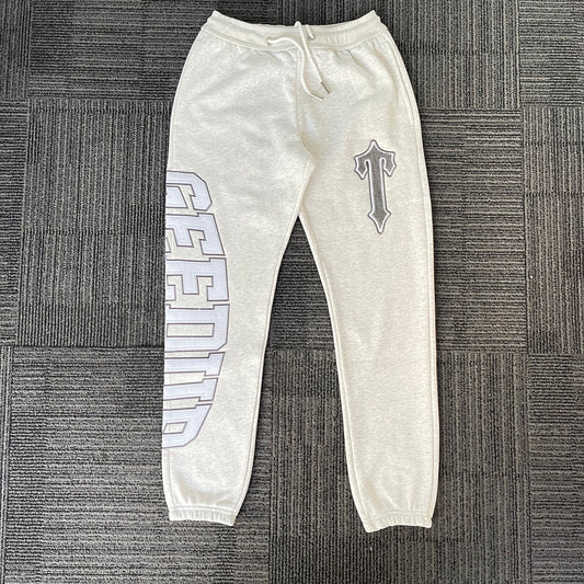 Geedup x Trapstar Team Logo x Irongate T Track Pants 'White Marle / Grey' (2025)