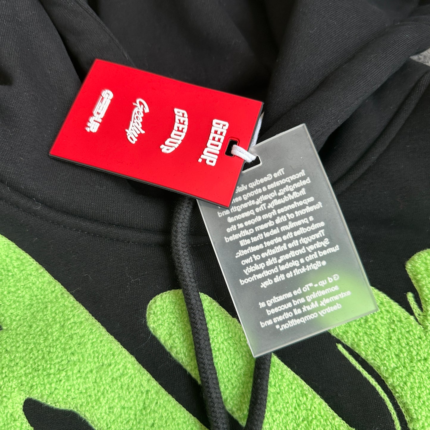 Geedup Handstyle Hoodie  'Black Yellow' (2022)