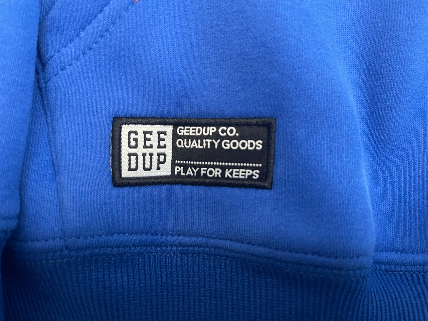 Geedup Handstyle Hoodie 'Royal Blue / Black' (2022)