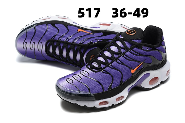 Nike TN Purple with Orange Purple Swoosh