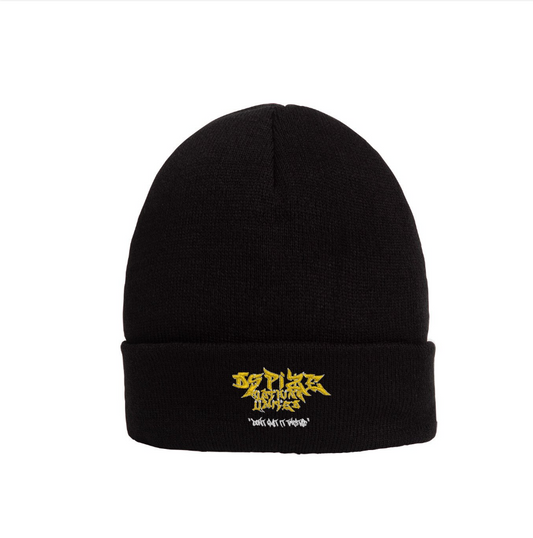 DCL Beanie Black With Yellow Logo