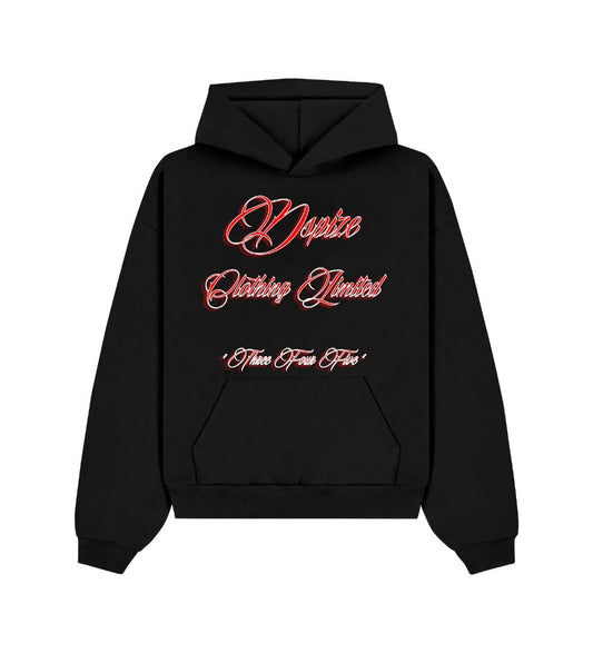 Dspize Clothing Limited 345 Red Logo Black Hoodie