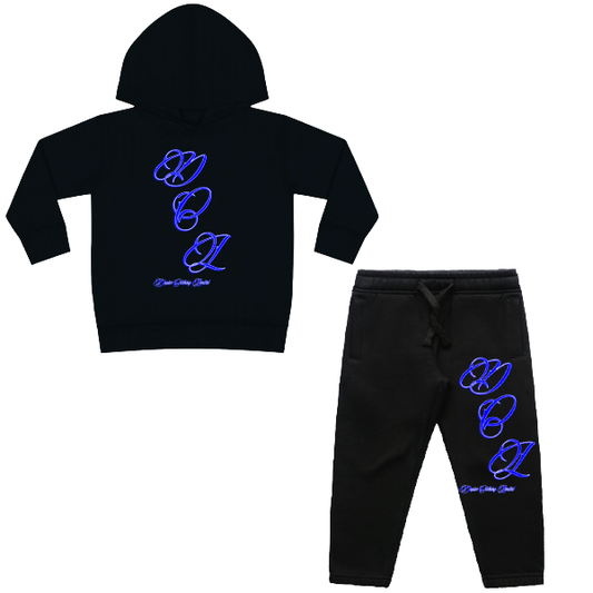 DCL DGIT Blue Angled Script Black Tracksuit (Kidz)