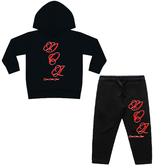 DCL DGIT Red Angled Script Black Tracksuit (Kidz)