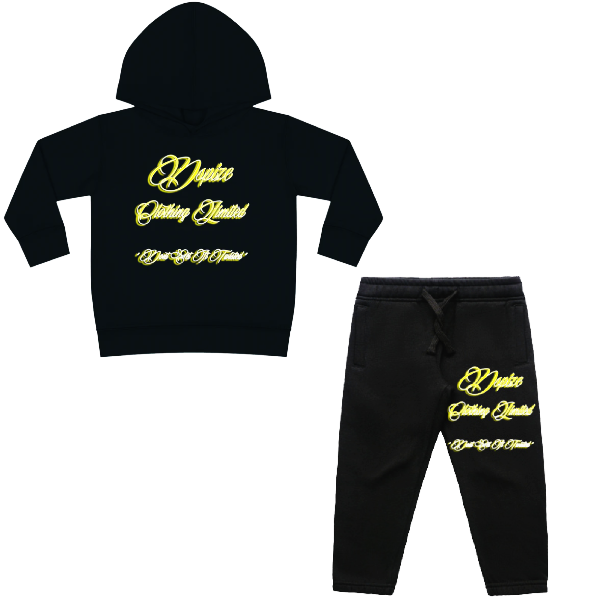 DCL DGIT Yellow Script Black Tracksuit (Kidz)