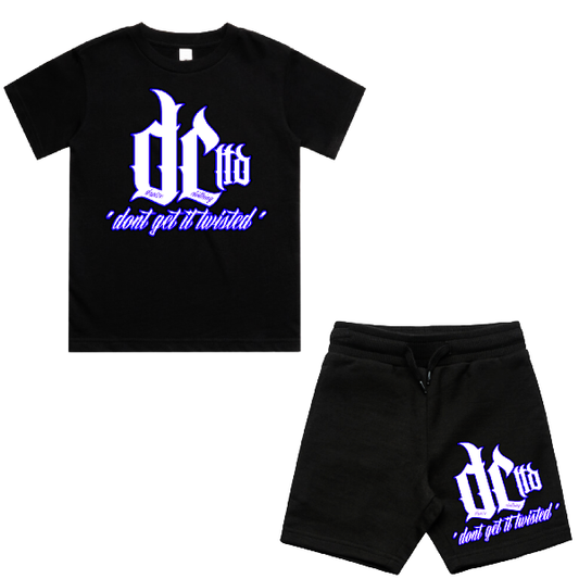 DCL DC Ltd DGIT Blue/White/Black Tee and Shorts Set (Kidz)