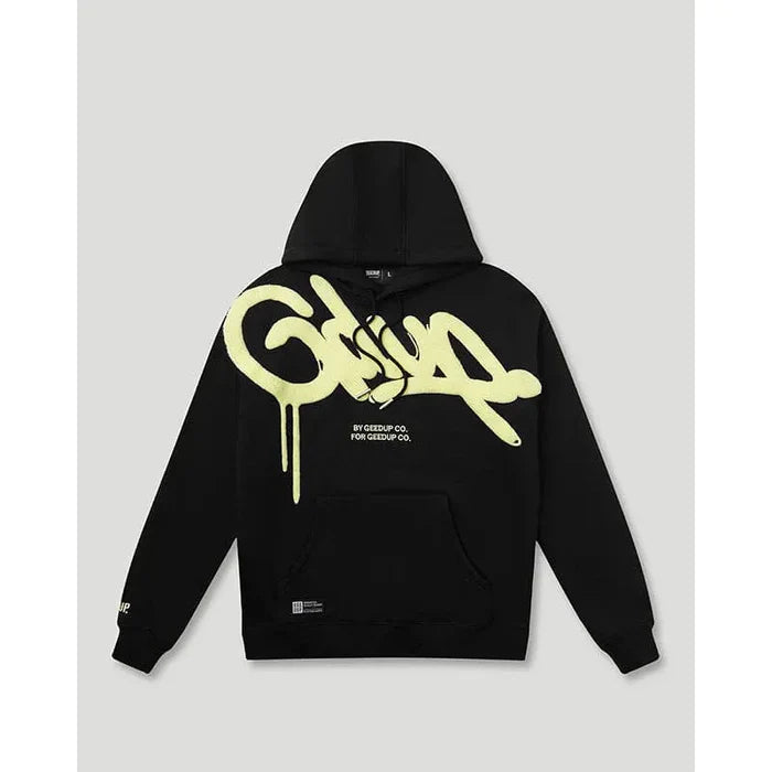 Geedup Handstyle Hoodie 'Black / Sorbet' (2025)