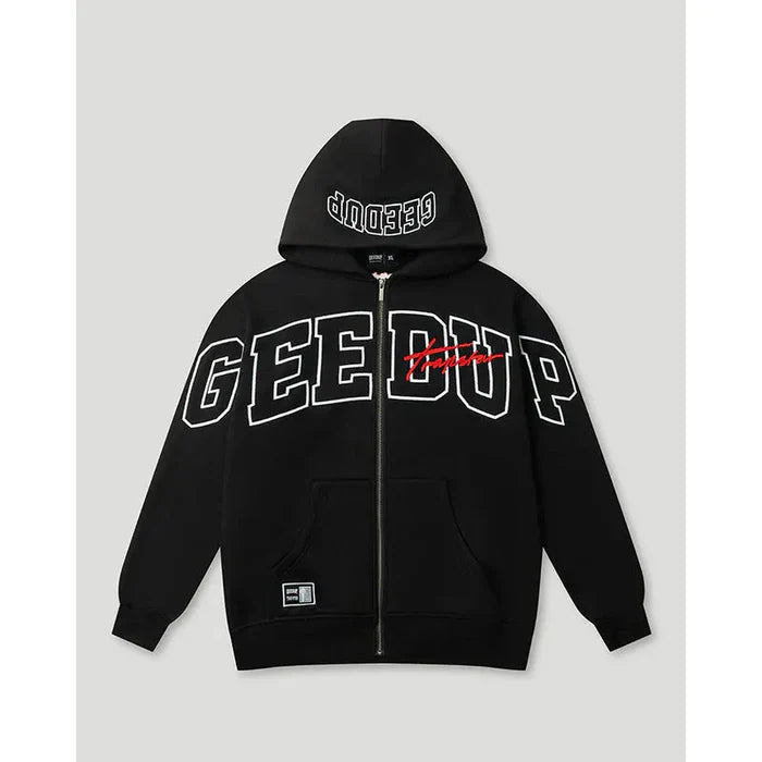 Geedup Team Logo x Trapstar Signature Jacket Black / White / Red