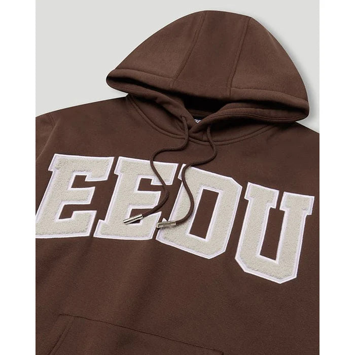 Geedup Team Logo Hoodie Brown / Light Grey