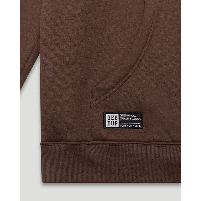 Geedup Team Logo Hoodie Brown / Light Grey