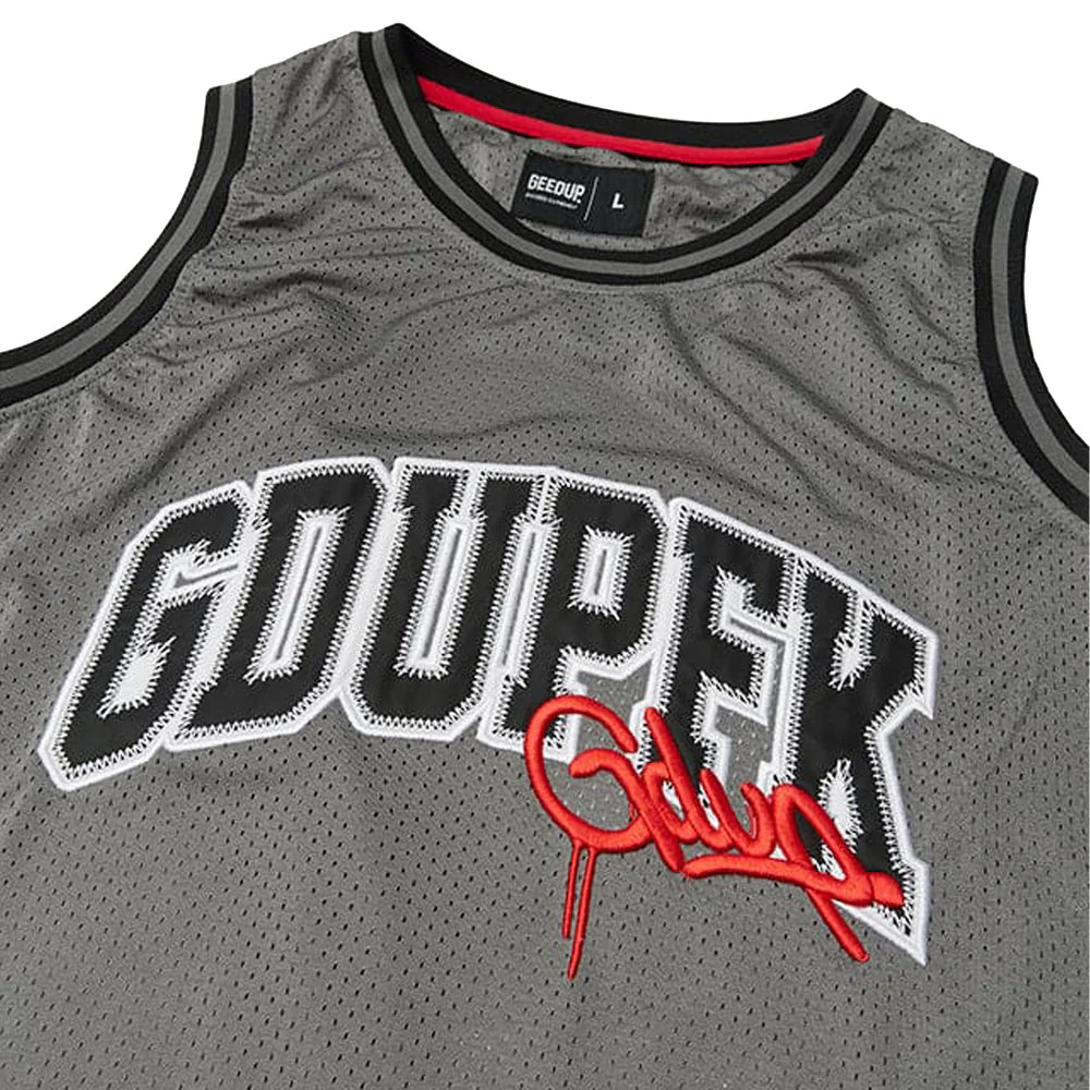 Geedup GDUPFK Basketball Jersey 'Grey / Red' (2025)
