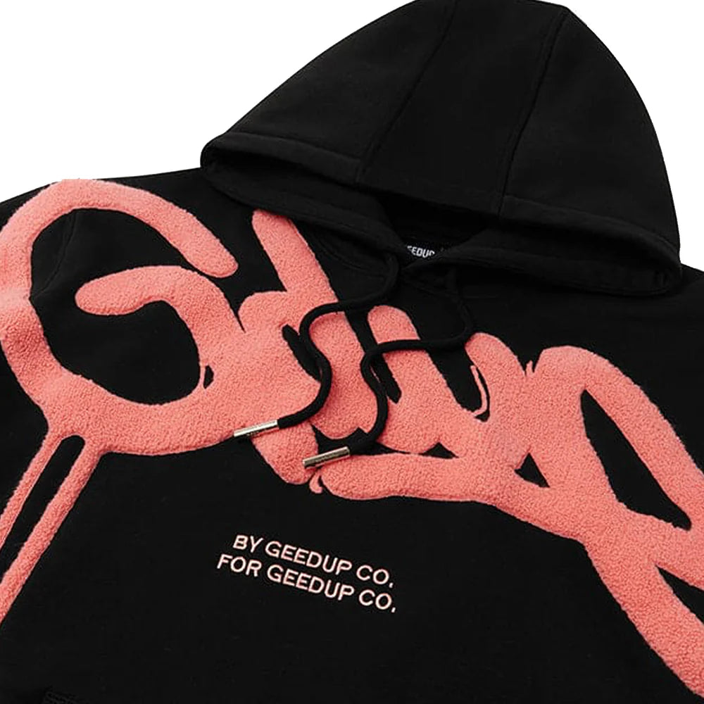 Geedup Handstyle Hoodie 'Black / Peach' (2024)