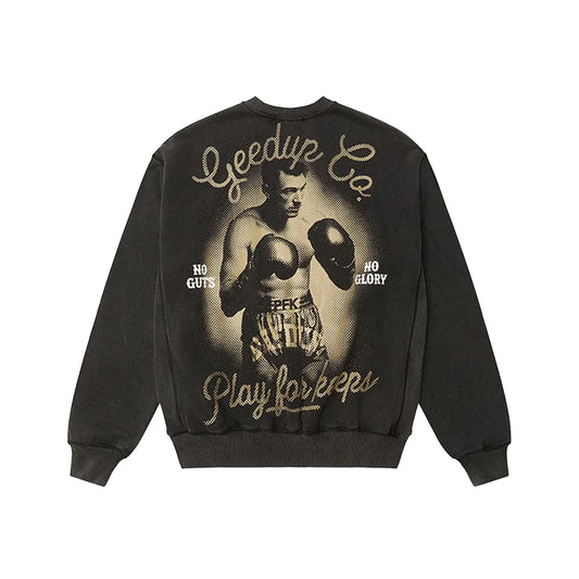 Geedup PFK Boxer Crewneck 'Washed Black' (2025)