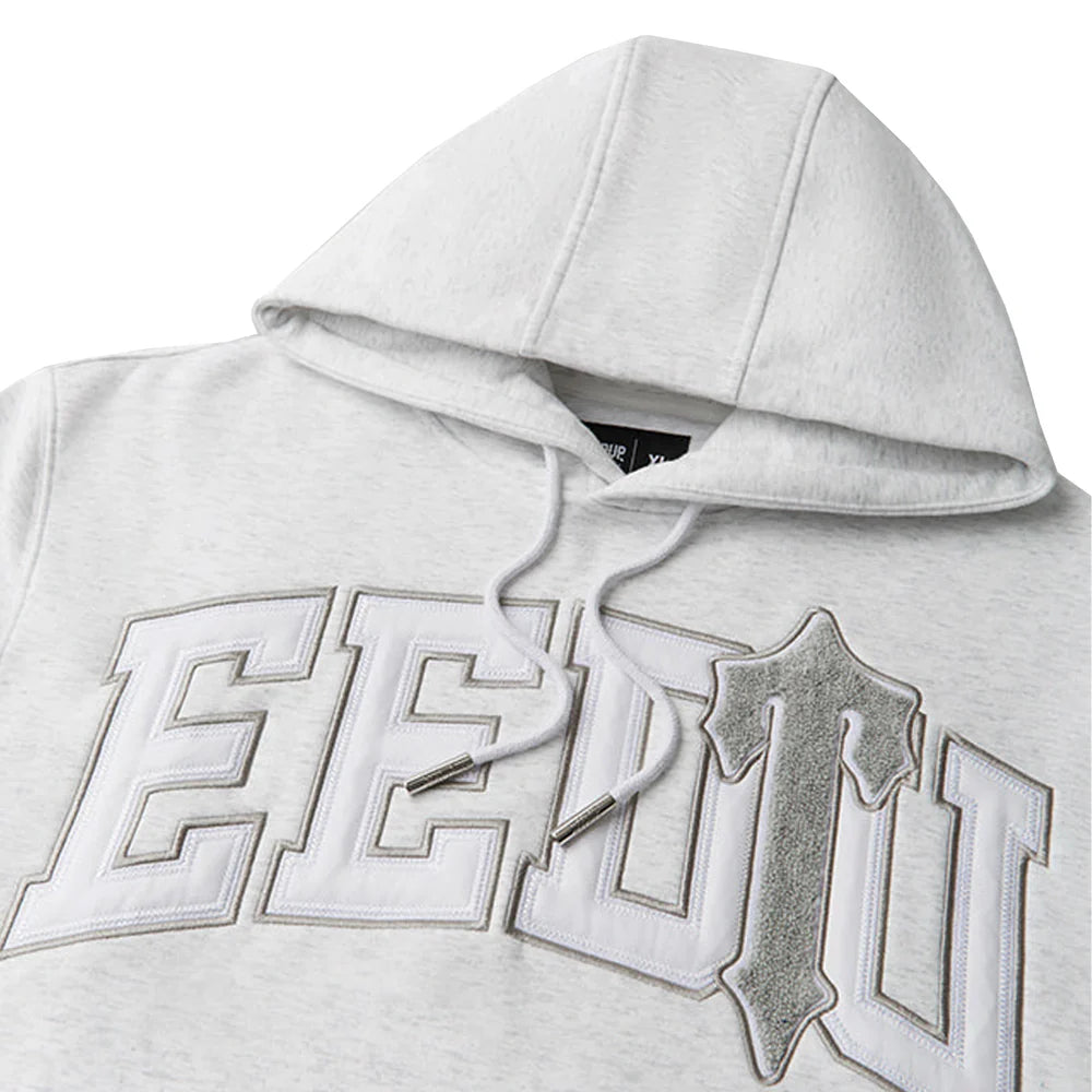 Geedup x Trapstar Team Logo x Irongate T Hoodie 'White Marle / Grey' (2025)