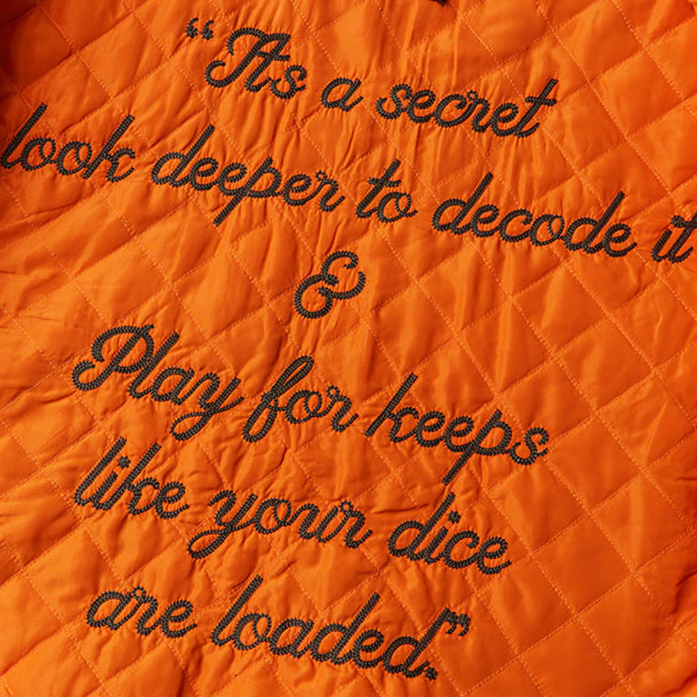 Geedup x Trapstar Letterman Jacket 'Black / Cream / Orange' (2025)