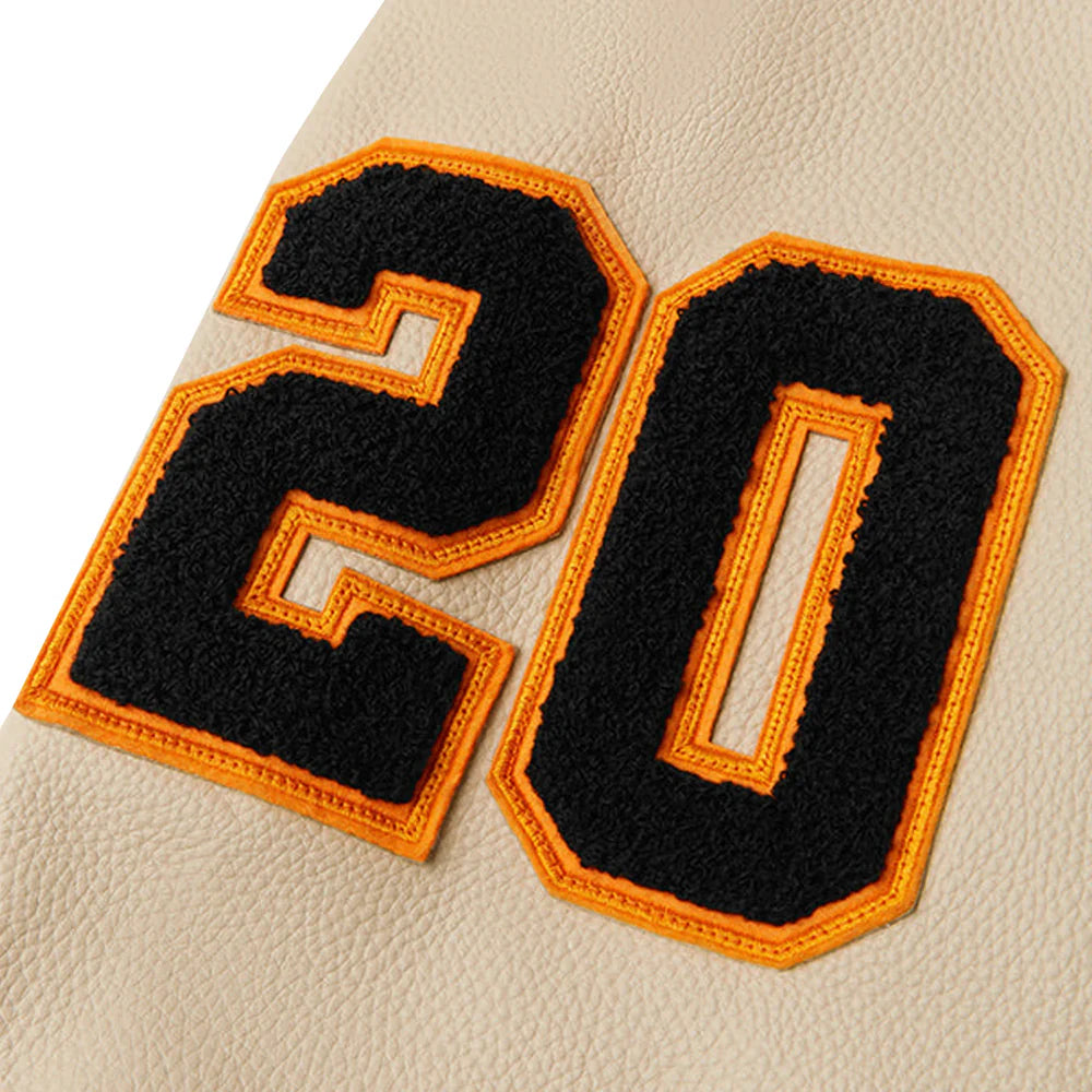 Geedup x Trapstar Letterman Jacket 'Black / Cream / Orange' (2025)