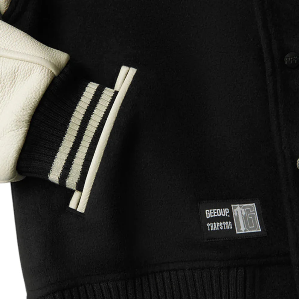 Geedup x Trapstar Letterman Jacket 'Black / White / Grey' [Complex Exclusive] (2025)