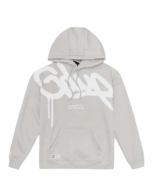 Geedup Handstyle Hoodie 'Grey White' (2022)