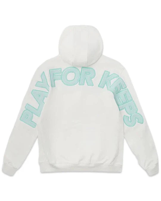 Geedup PFK Play For Keeps Hoodie in Bone and Teal (Online)