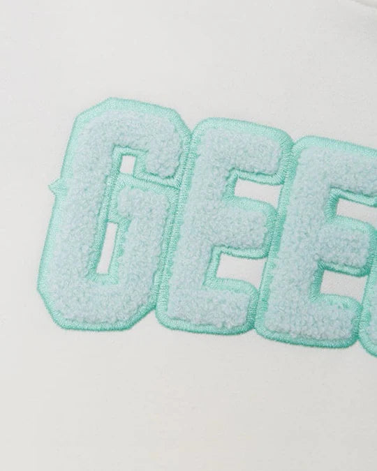 Geedup PFK Play For Keeps Hoodie in Bone and Teal (Online)