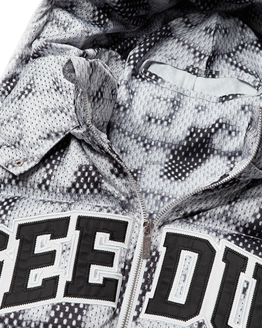 Geedup PFK Static Puffer Jacket and Ski Mask in Multi Colour Black (Online)