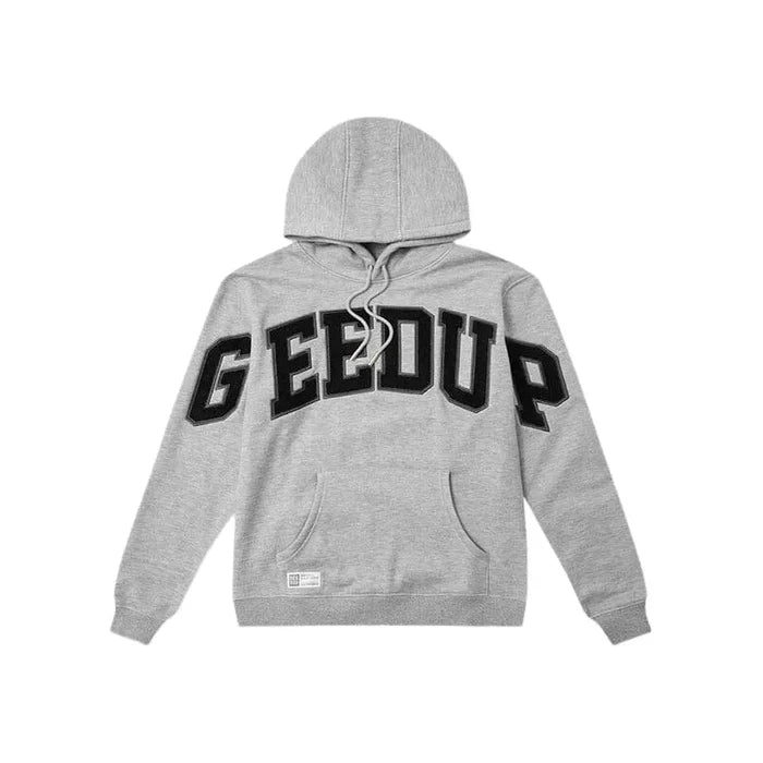 Geedup Team Logo Hoodie Grey Marle Black