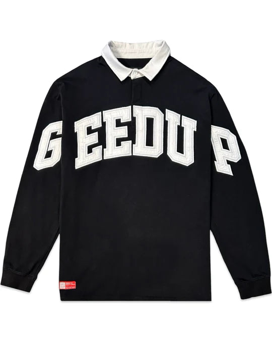 Geedup Team Logo Rugby Jersey in Black (2021)