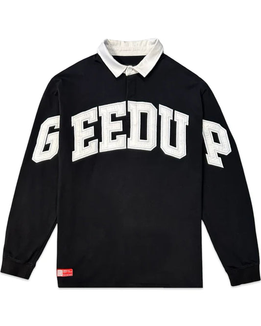 Geedup Team Logo Rugby Jersey in Black (2021)