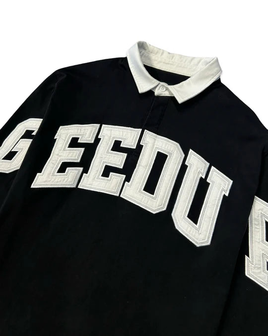 Geedup Team Logo Rugby Jersey in Black (2021)