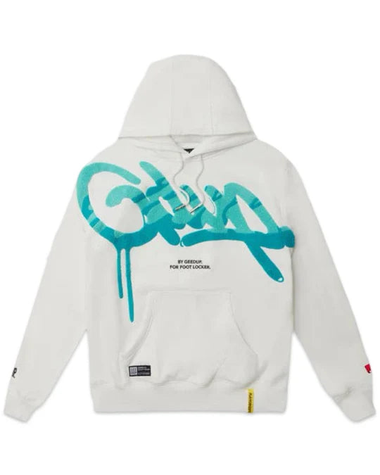 Geedup x Footlocker x TN Handstyle Hoodie in White Aqua and Turbo Green (Available)