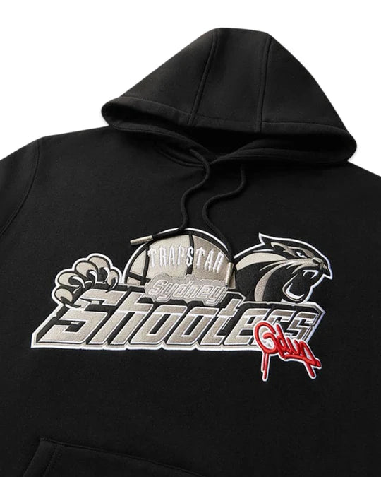 Geedup x Trapstar Sydney Shooters Hoodie Black and Red (2025)