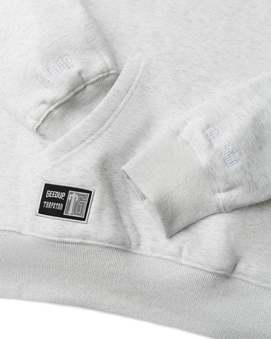 Geedup x Trapstar Sydney Shooters Hoodie White Marle and Blue (2025)