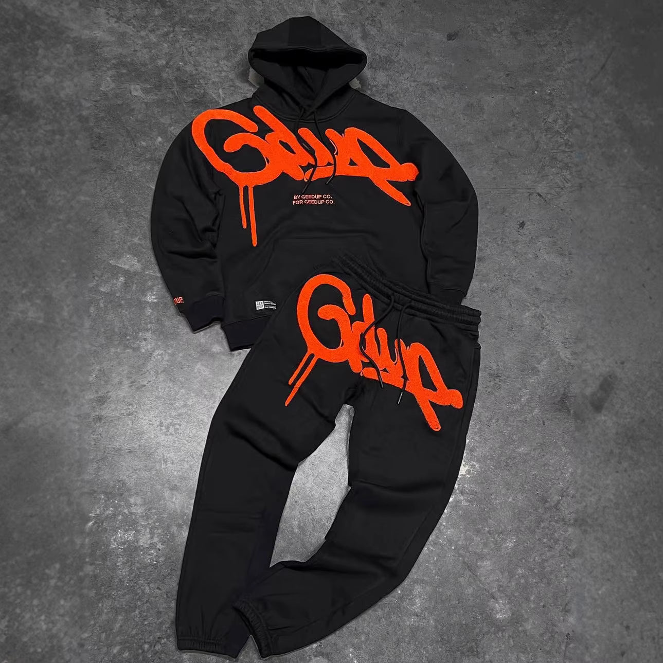 Geedup Handstyle Burnt Out Orange/Black Track Set
