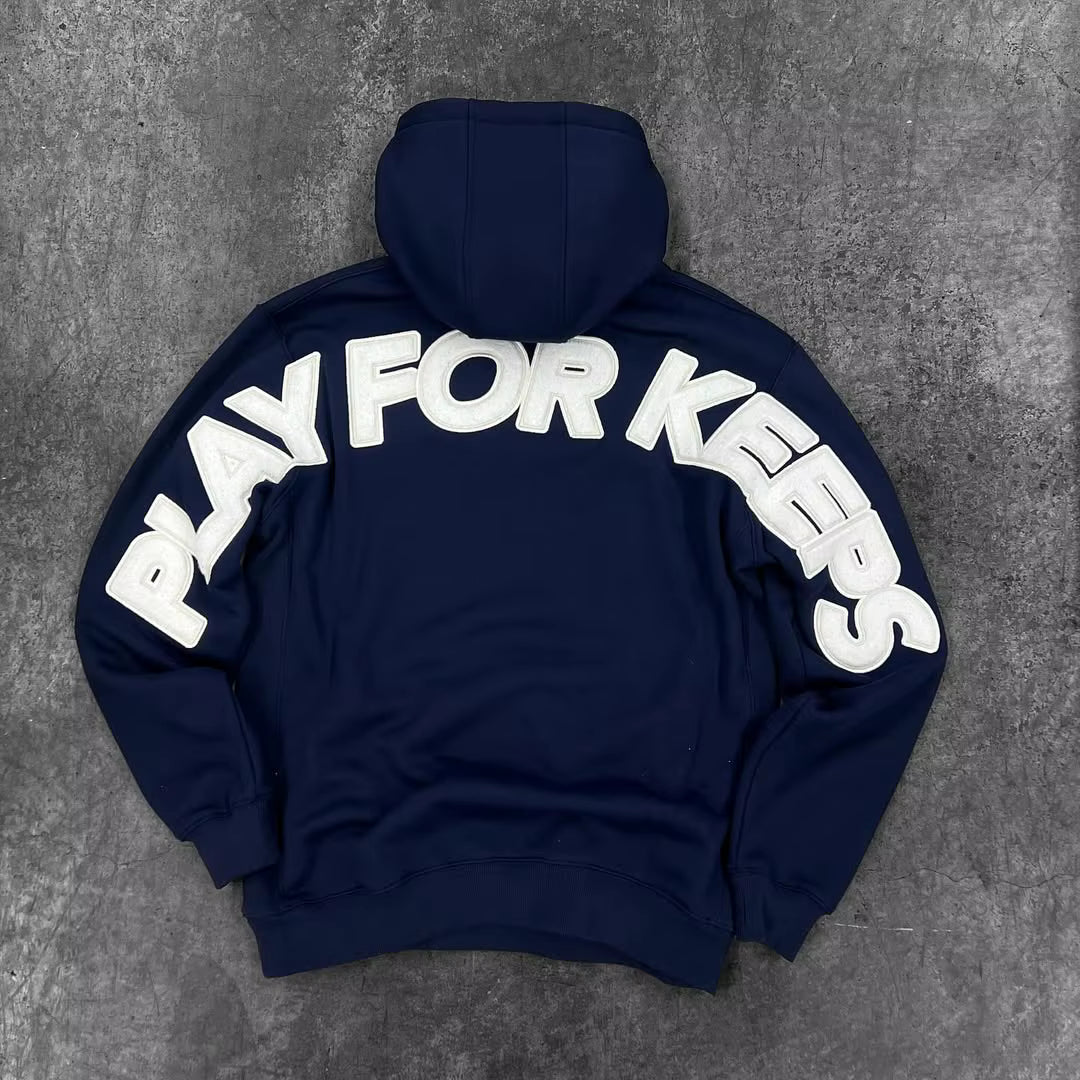 Geedup Play For Keeps White/Navy Blue Hood