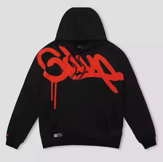 Geedup Handstyle Burnt Out Orange/Black Hood