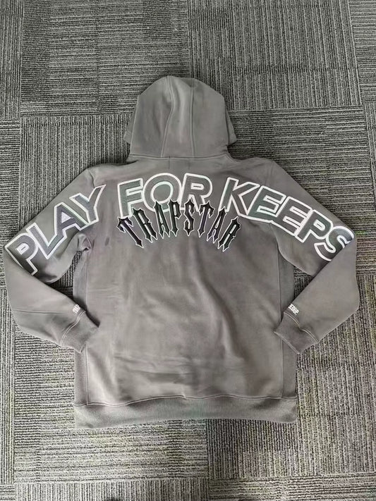 Geedup x Trapstar PFK x Irongate Hoodie 'Grey / Black' (2025)