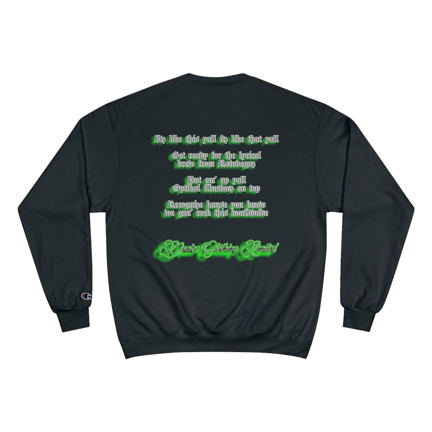DCL Optikal illusionz Green Black Crew Neck