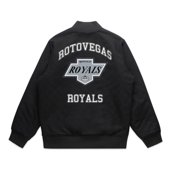 DCL Rotovegas Royals Felt Bomber Jacket