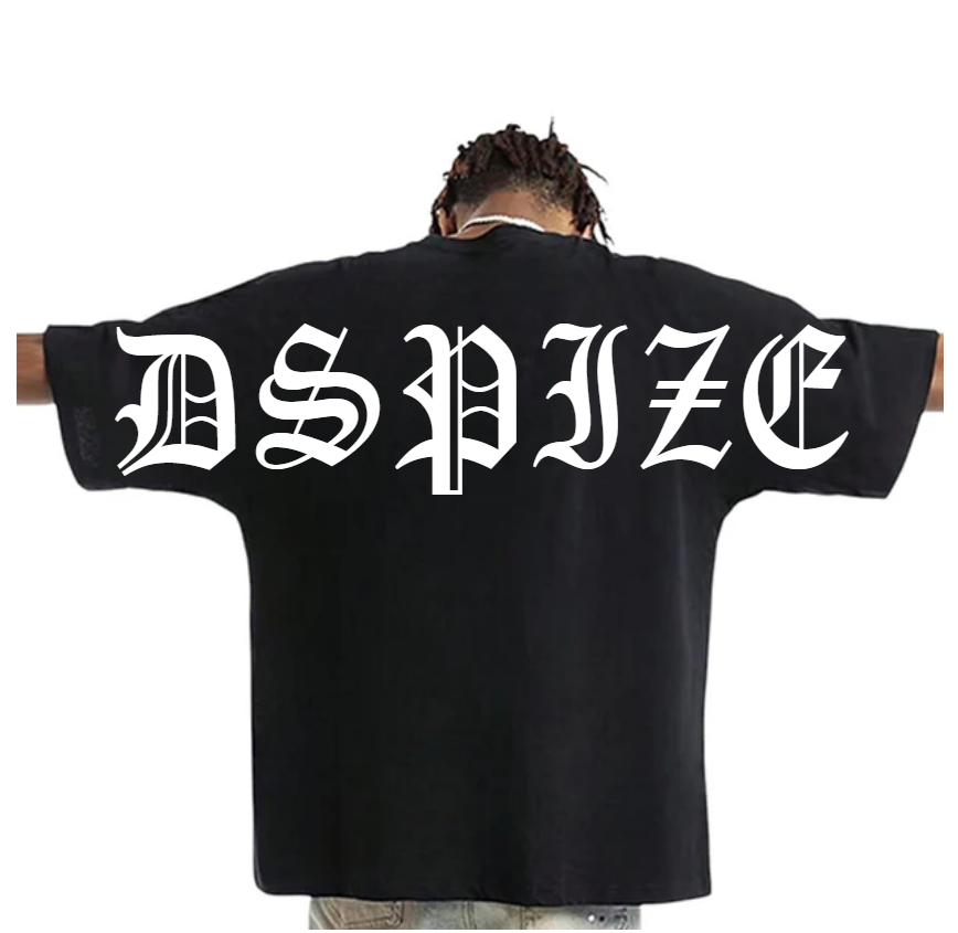 DCL DSPIZE Back Shoulder - Pro Club Heavyweight Short Sleeve Black Tee