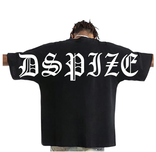 DCL DSPIZE Back Shoulder - Pro Club Heavyweight Short Sleeve Black Tee