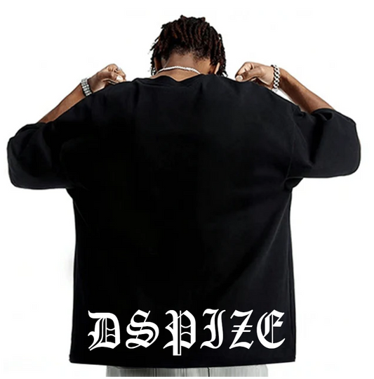 DCL DSPIZE Back Tail - Pro Club Heavyweight Short Sleeve Black Tee