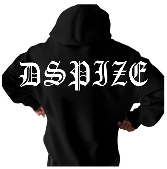 DCL DSPIZE Back Shoulder - Pro Club Heavyweight Pullover Black Hoodie (13oz)