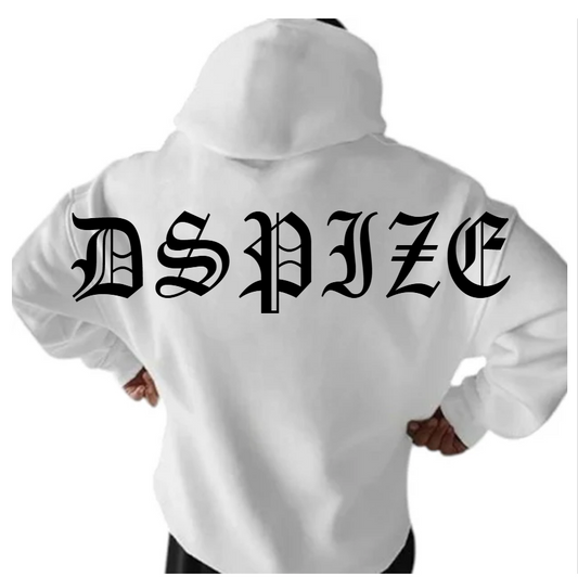 DCL DSPIZE Back Shoulder - Pro Club Heavyweight Pullover White Hoodie (13oz)