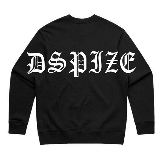 DCL DSPIZE Back Shoulder - Pro Club Heavyweight Pullover Black Sweater (13oz)