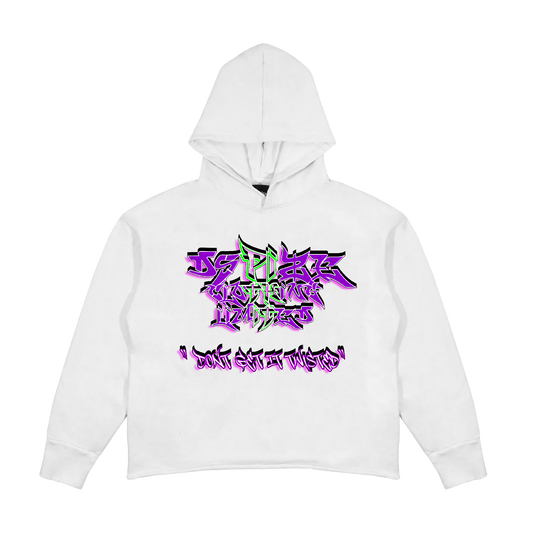 DCL DGIT Purple Light Green Bombing 3D White Hoodie (Womenz)