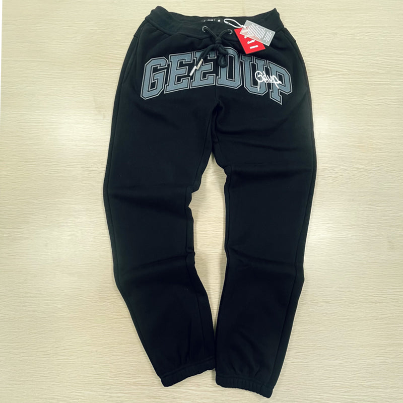 Geedup Team Logo/Handstyle Track Pants 'Black / Grey / White' (2025)