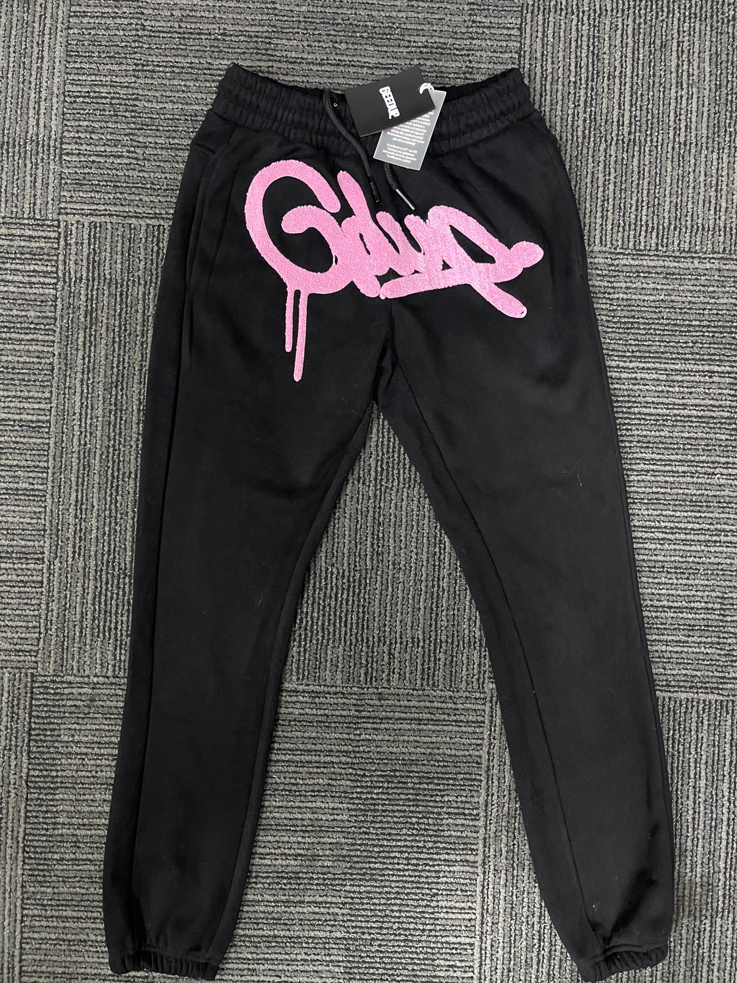 Geedup Handstyle Track Pants 'Black / Pink' (2022)