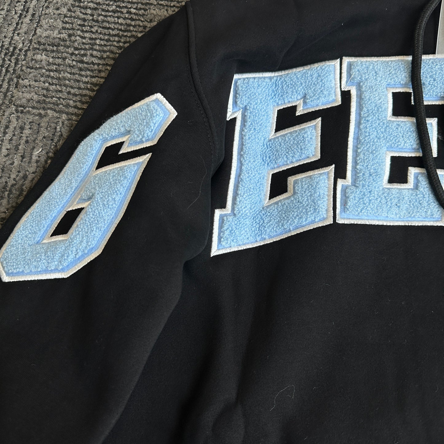Geedup Team Logo Hoodie 'Black / Baby Blue 2.0' (2022)